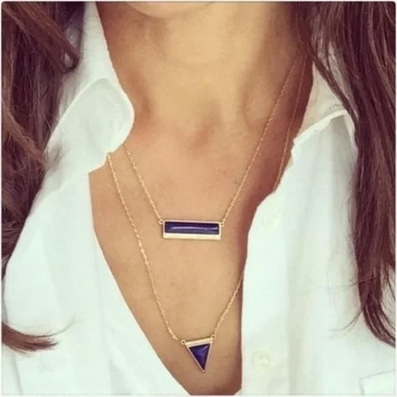 :: Stella & Dot Lapis Blue 3-in-1 Element Necklace - Picture 6 of 8
